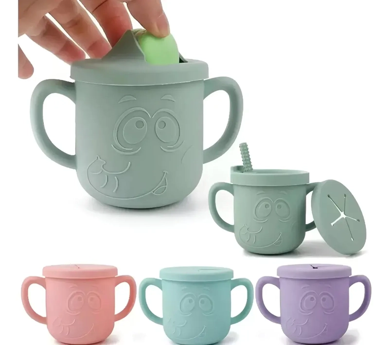 VASO SILICONA BOMBILLA CON ASA ELEFANTE BEBE - 1