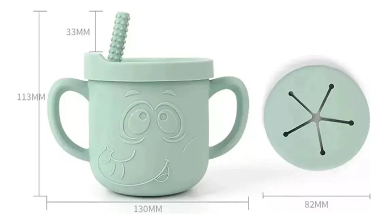 VASO SILICONA BOMBILLA CON ASA ELEFANTE BEBE - 2