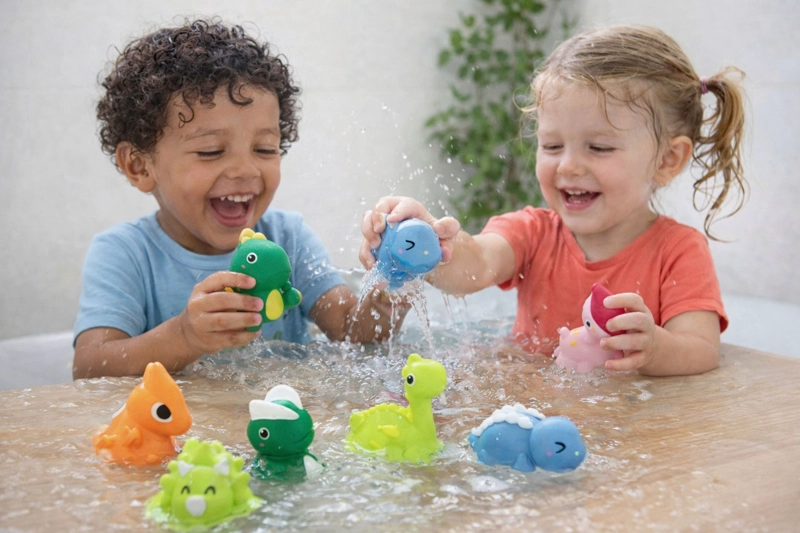 JUGUETES DINOSAURIOS DE BAÑO PARA BEBE S Y NIÑOS - 1