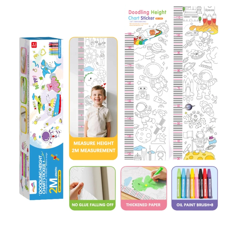 ROLLO DE PAPEL ADHESIVO PARA COLOREAR CON CRAYONES 2MTS - 2