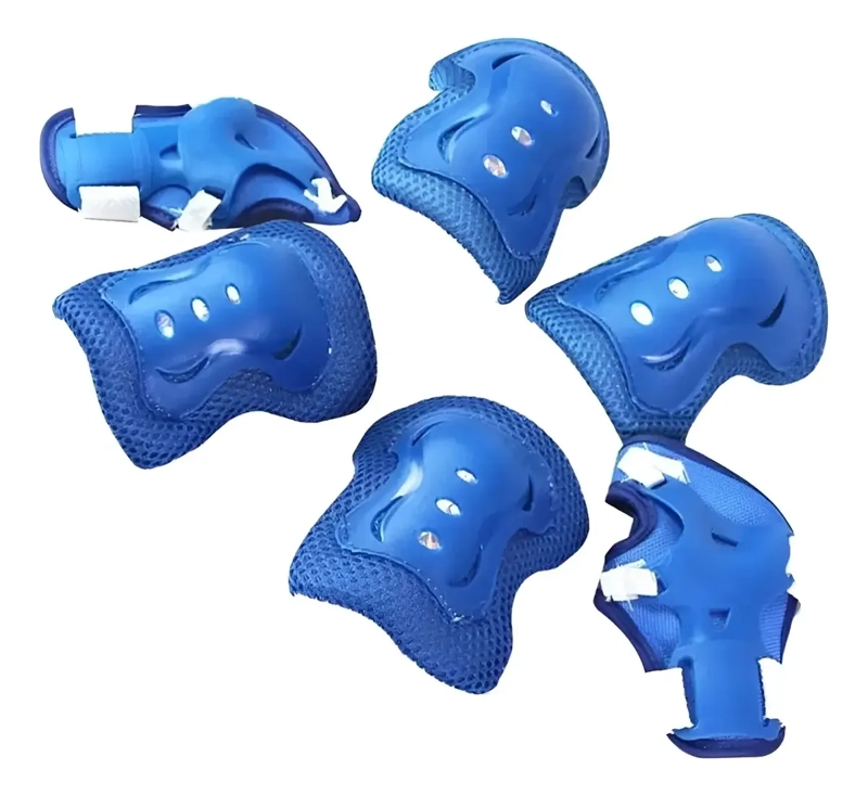 SET PROTECCION NIÑO/A PARA PATINES,BICICLETA,SKATE,AZUL ROSA - 2