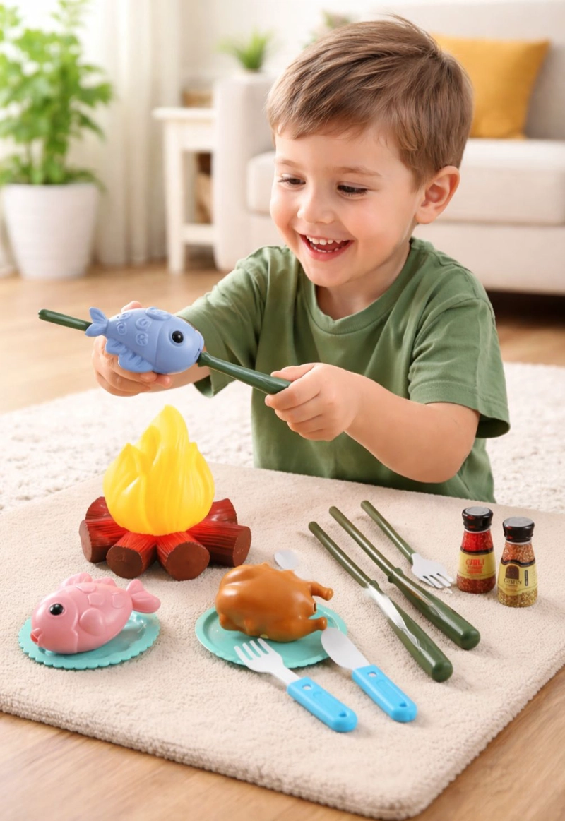 SET CAMPING INFANTIL JUGUETE CON FOGATA Y ACCESORIOS - 2