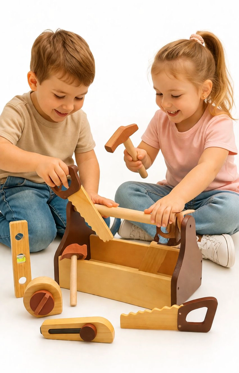 HERRAMIENTAS INFANTIL DE MADERA CON MALETIN DIDACTICO - 2