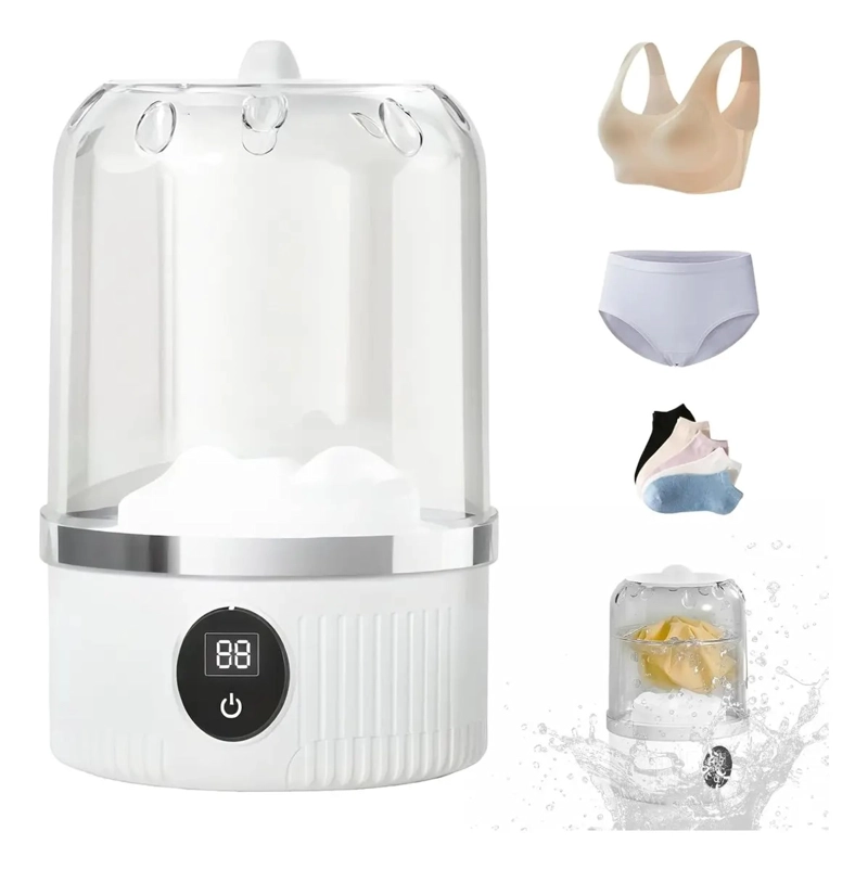 MINI LAVARROPAS PORTATIL CARGA SUPERIOR ROPA BEBE  DISEÑO CAMPING VIAJE - 1