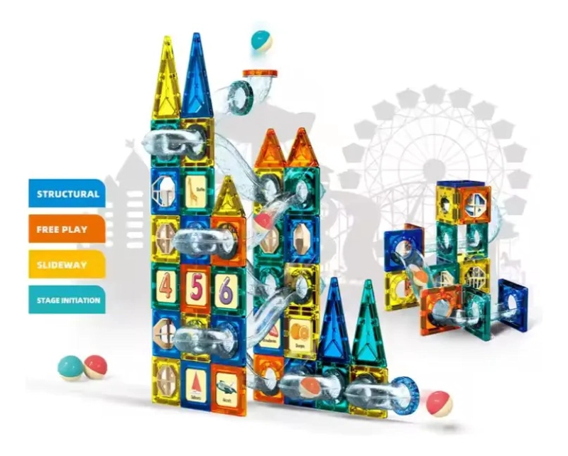 SET BLOQUES MAGNE TICOS 97 PIEZA JUEGO DIDACTICO CONSTRUCCION - 1