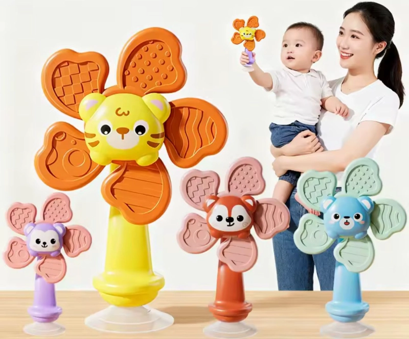 JUGUETE GIRATORIO PARA BEBE  MUSICAL CON VENTOSA SENSORIAL - 1