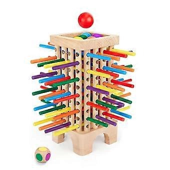 JUEGO DE MESA MONTESSORI HABILIDADES MOTORAS TORRE DE PALITOS DE COLORES - 1
