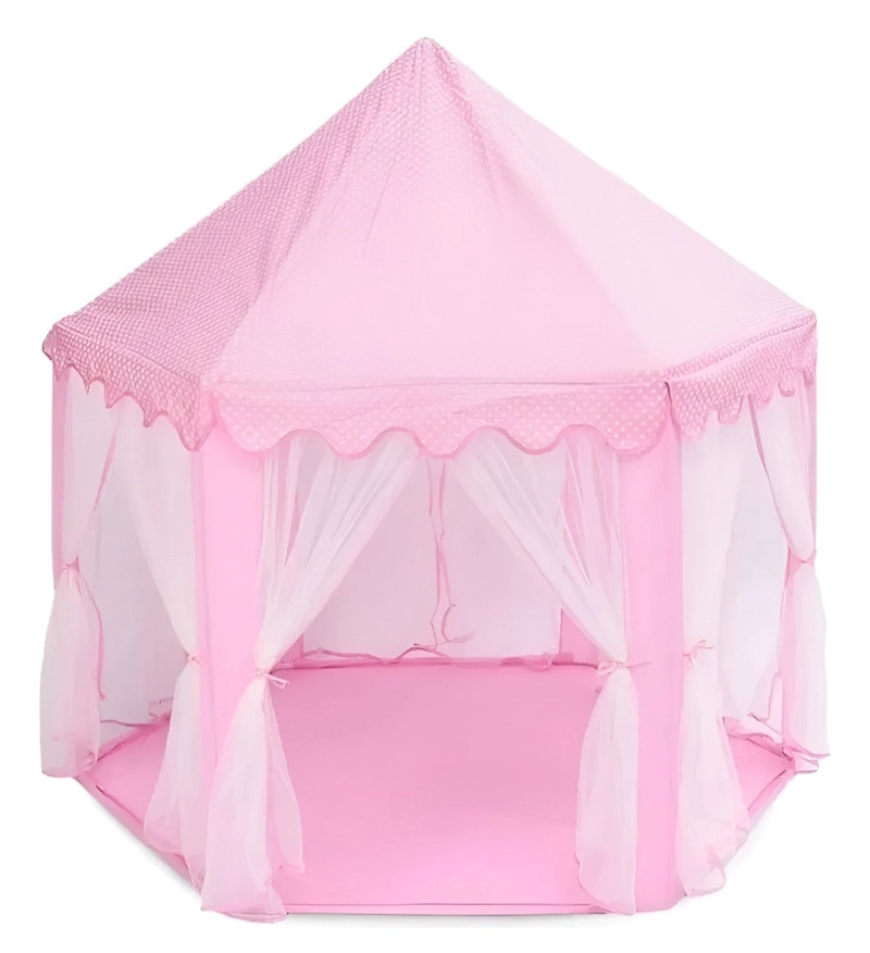 CARPA DE JUEGO INFANTIL CASTILLO ROSA PARA NIÑAS - 1