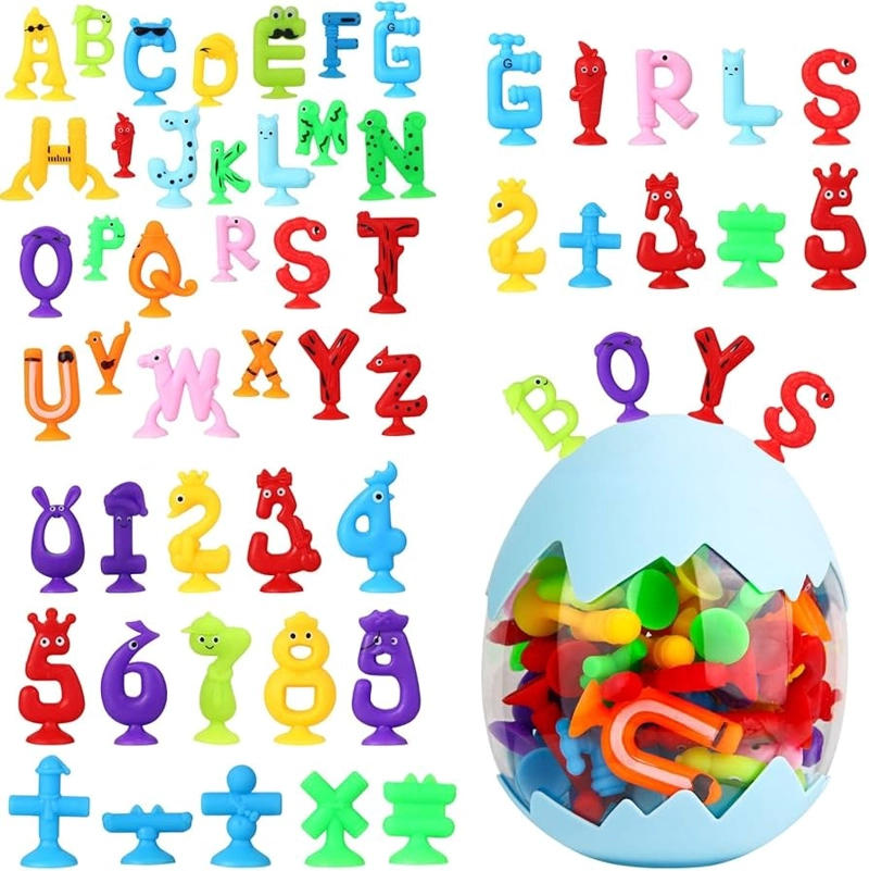 JUGUETES EDUCATIVOS DE CONSTRUCCION CON VENTOSA LETRAS - 1