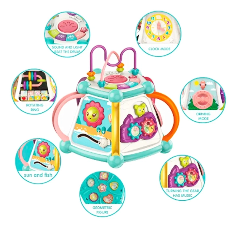 JUGUETE SENSORIAL EDUCATIVO 7 EN 1 CUBO DIDACTICO PARA BEBE - 1