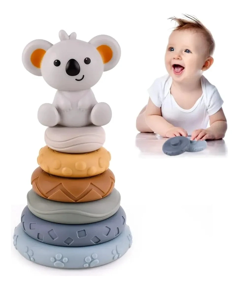 TORRE APILABLE SENSORIAL KOALA PARA BEBE S – JUEGO EDUCATIVO - 1