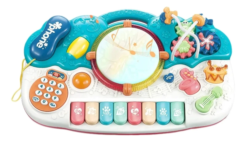 PIANO MUSICAL DIDACTICO BEBE  MULTIFUNCIONAL LUCES SONIDOS JUGUETE EDUCATIVO INFANTIL - 1