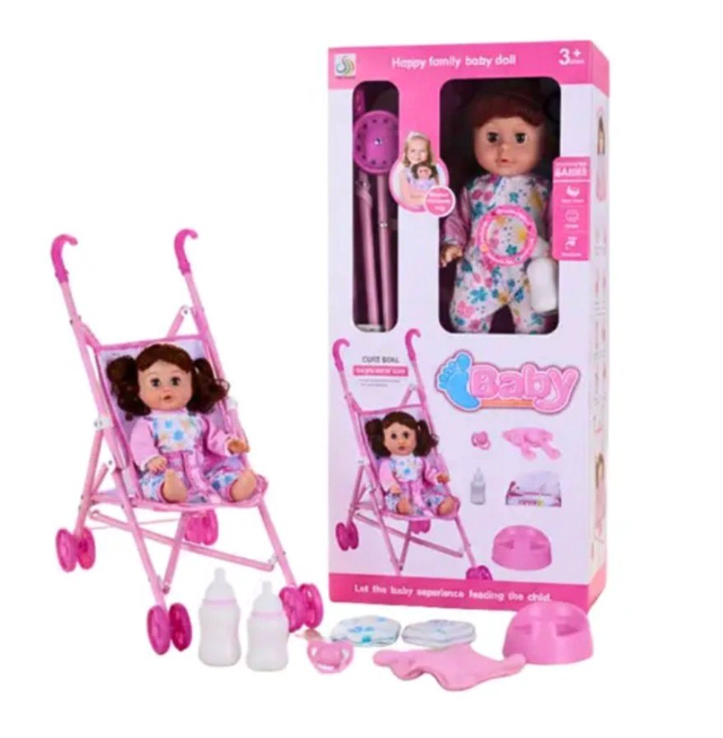 COCHECITO COCHE PLEGABLE MUÑECA BEBE JUGUETE JUEGO NIÑAS - 1