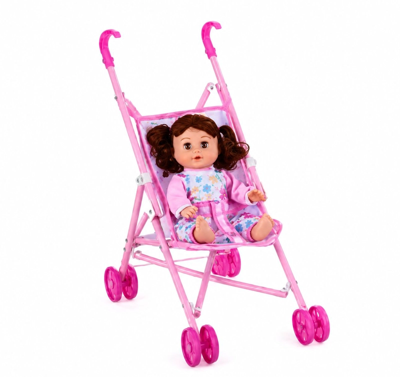 COCHECITO COCHE PLEGABLE MUÑECA BEBE JUGUETE JUEGO NIÑAS - 2