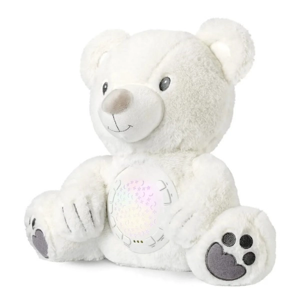 PELUCHE CON SONIDO RUIDO BLANCO LUZ NOCTURNA OSITO - 1
