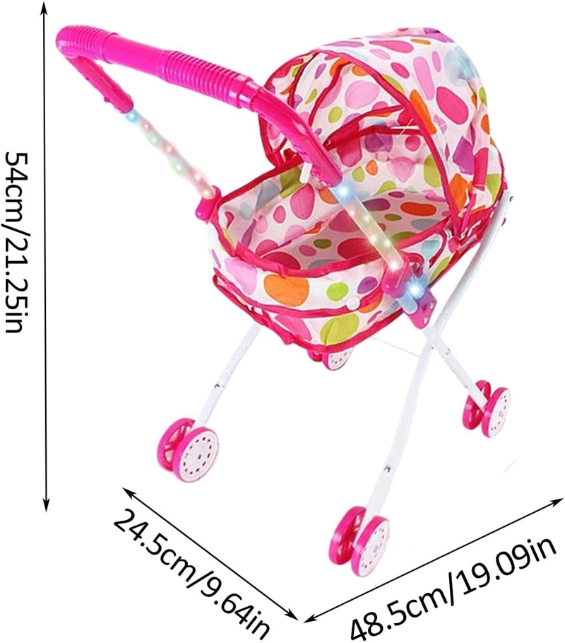 COCHE DE MUÑECA JUGUETE NIÑA PLEGABLE - 2