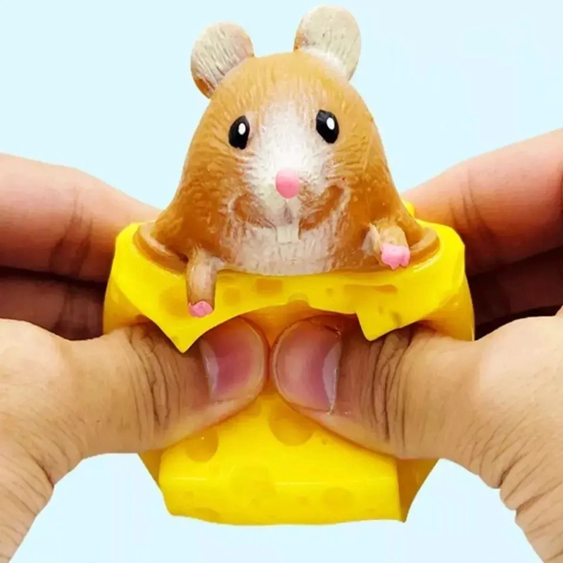 JUGUETE ANTIESTRE S SQUISHY , RATON Y QUESO DE DESCOMPRESION - 1