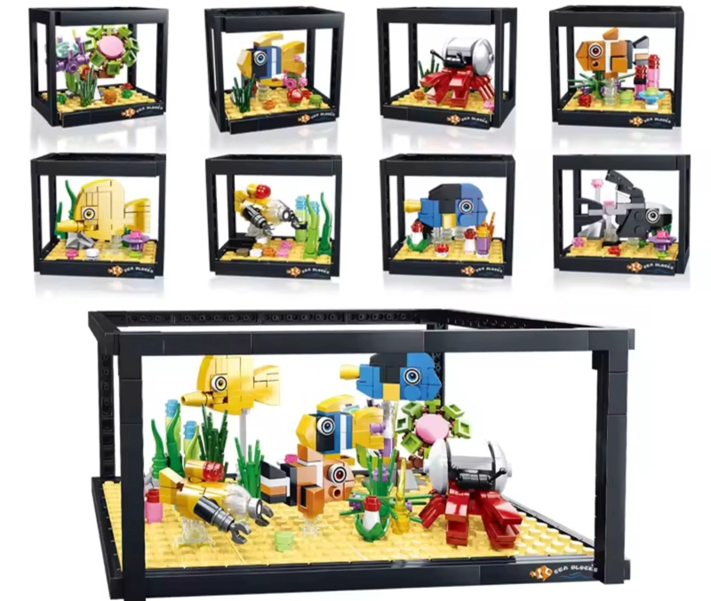 BLOQUES PARA ARMAR ACUARIO EDUCATIVOS JUEGO CREATIVO NIÑOS - 2