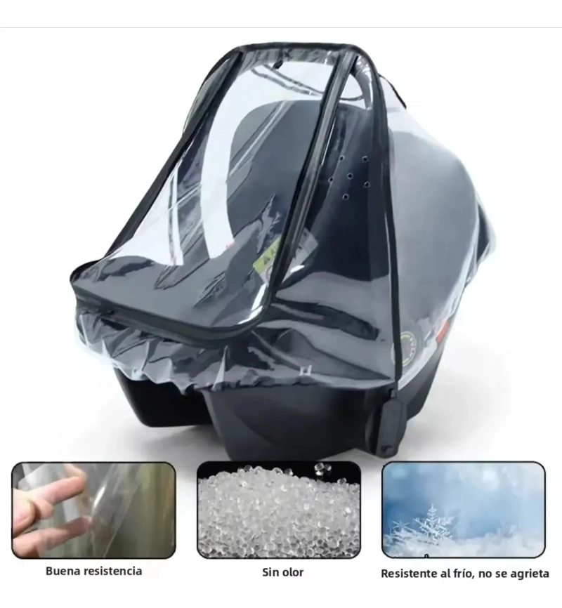 PROTECTOR DE LLUVIA UNIVERSAL PARA HUEVITO BEBE  IMPERMEABLE - 4