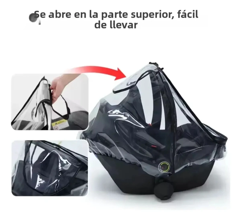 PROTECTOR DE LLUVIA UNIVERSAL PARA HUEVITO BEBE  IMPERMEABLE - 5