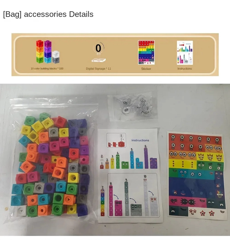 CUBOS CONECTORES PARA MATEMATICA 100 UNIDADES EDUCATIVO - 2