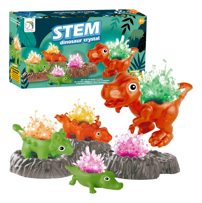 KIT CIENCIAS EXPERIMENTO DINOSAURIO DE CRISTALES - 1