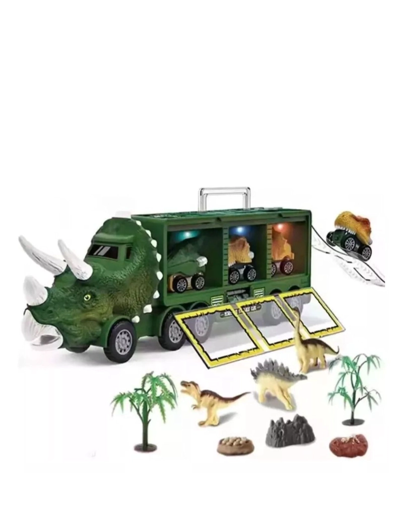 CAMION TRANSPORTE DINOSAURIOS JUGUETE CON FIGURAS NIÑOS - 1