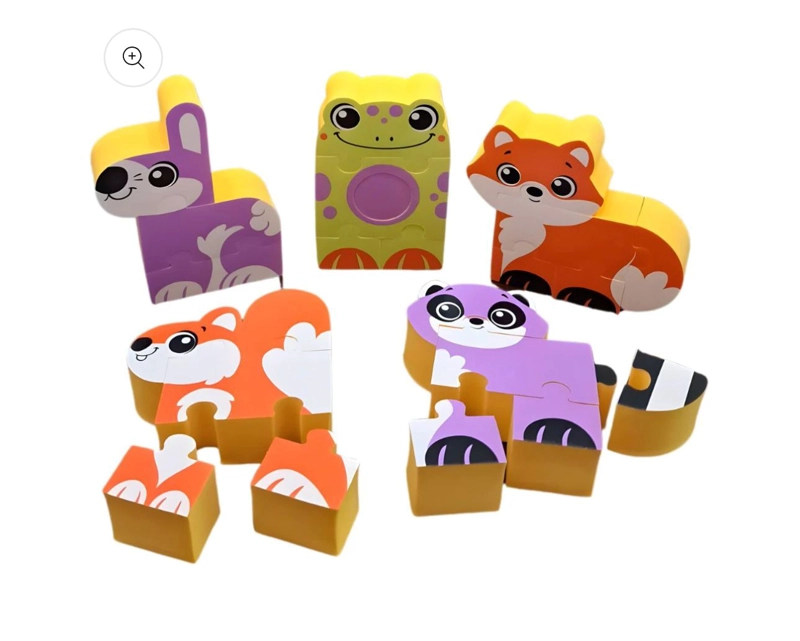 ROMPECABEZAS INFANTIL DE GOMA EVA ANIMALES DIDACTICO 3D - 1