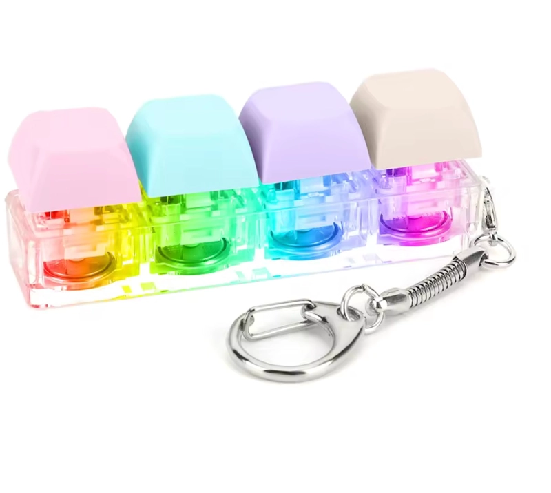 LLAVERO ARMABLE ANTIESTRES TECLADO CLICK LUZ LED - 1