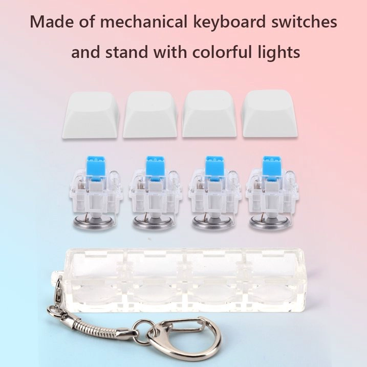 LLAVERO ARMABLE ANTIESTRES TECLADO CLICK LUZ LED - 2