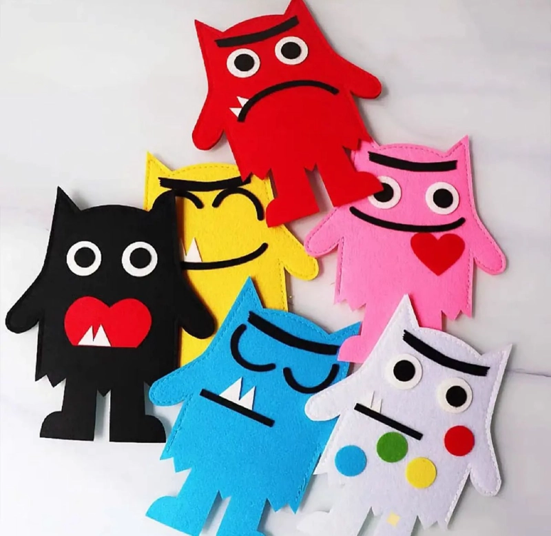 KIT EMOCIONES INFANTILES CON MONSTRUOS MATERIAL DIDACTICO EDUCATIVO - 1
