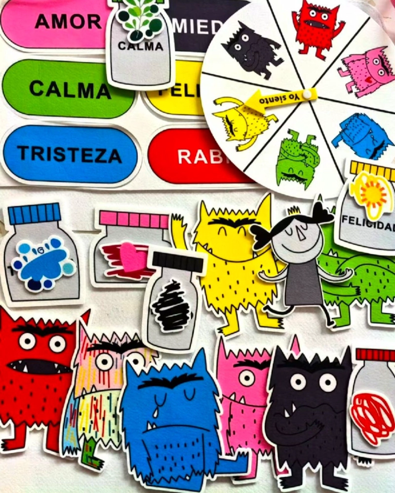 JUEGO DIDACTICO MONSTRUOS DE LAS EMOCIONES PARA NIÑOS - 2