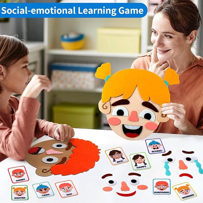 TABLERO EXPRESIONES DE  EMOCIONES MATERIAL DIDACTICO SOCIOEMOCIONAL PARA NIÑOS - 2