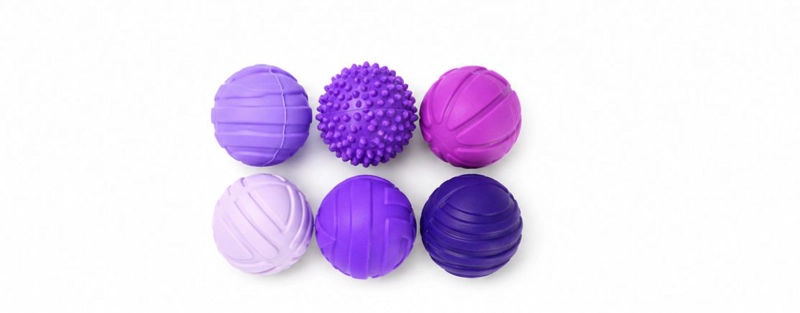 SET DE 6 PELOTAS MASAJE ANTIESTRE S TERAPE UTICA SENSORIALES - 1