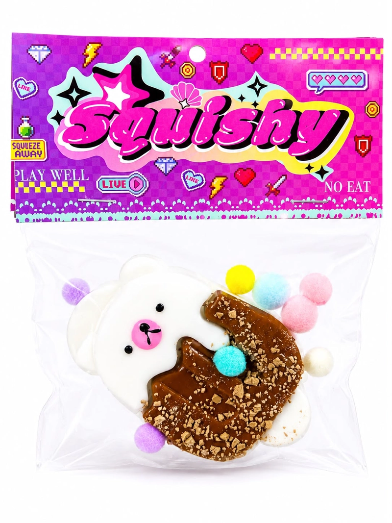 SQUISHY PALETA DE OSO CHOCOLATE ANTI ESTRE S SENSORIAL - 1