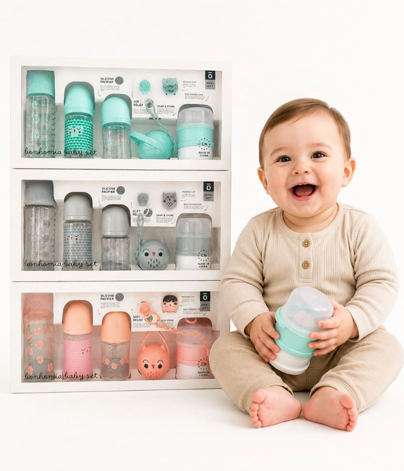 SET MAMADERA BEBE  7 PIEZAS ALIMENTACION - 2