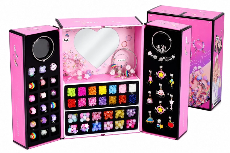 KIT PARA ARMAR CREAR PULSERAS NIÑAS 2388 PIEZAS - 1