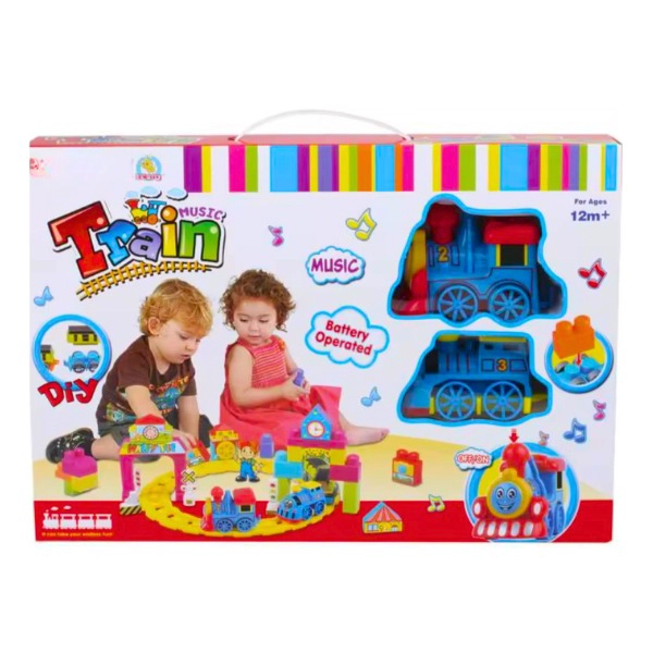 TREN MUSICAL DIDACTICO CON BLOQUES ARMABLES PARA NIÑOS - 1
