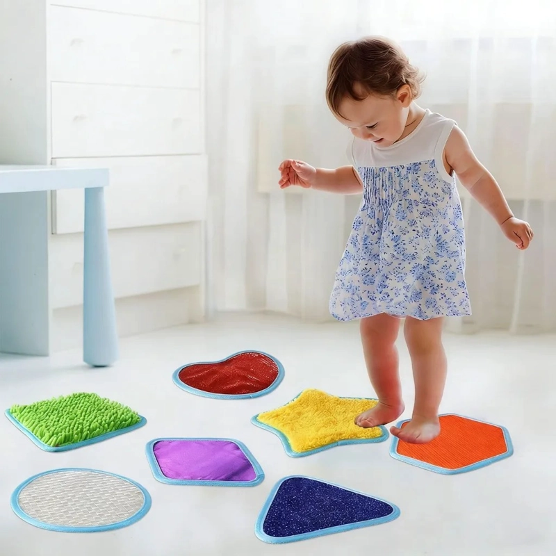 TAPETES SENSORIALES TEXTURIZADOS SET 8 PIEZAS PARA NIÑOS - 2