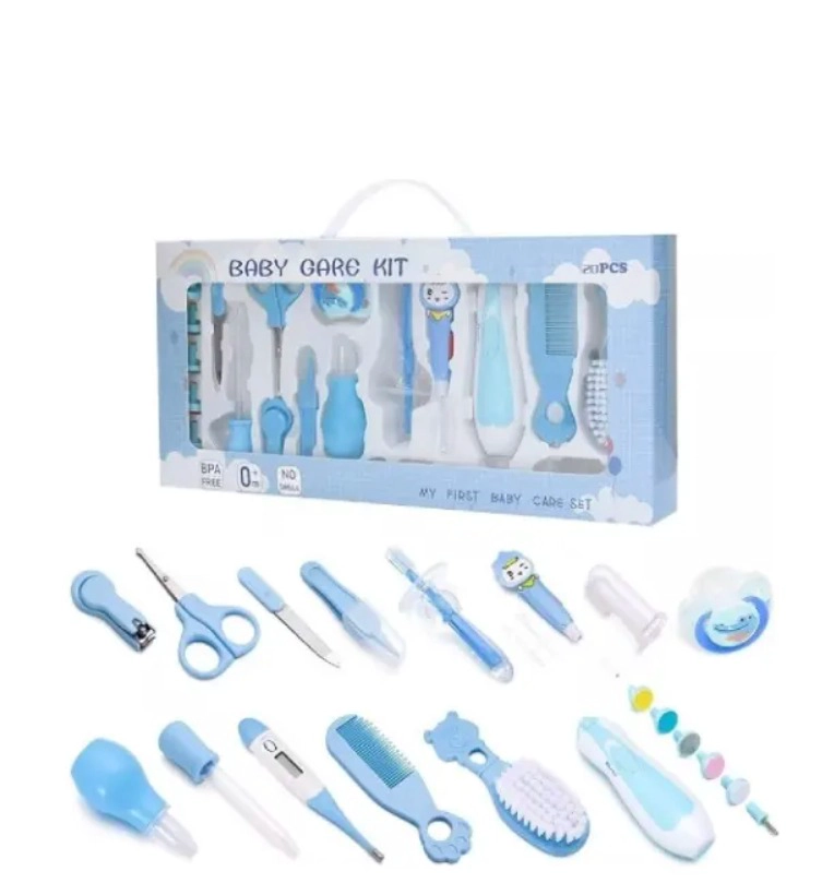KIT HIGIENE BEBE  RECIE N NACIDO CON TERMOMETRO Y ACCESORIOS DE CUIDADO - 1