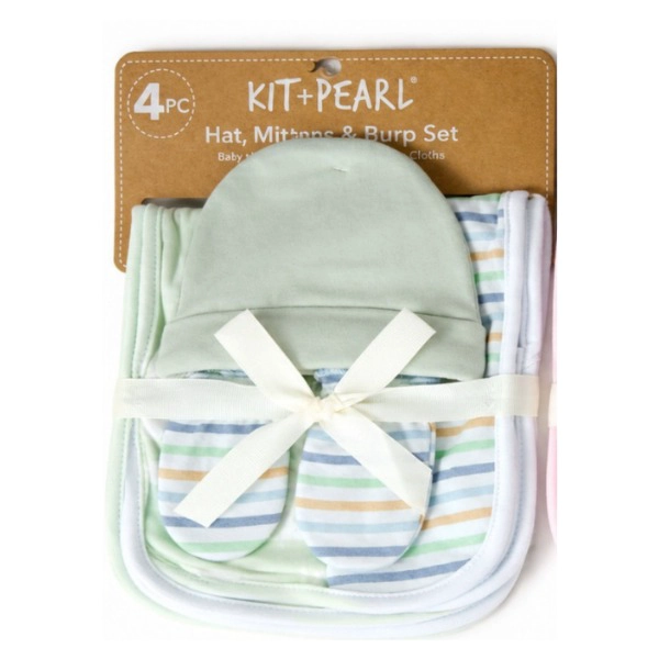 SET DE BEBE GORRITO MITONES Y PAÑO TUTO RECIE N NACIDO - 1