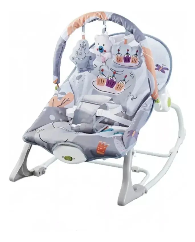 SILLA NIDO MECEDORA CON VIBRACION Y MELODIA GRIS - 1
