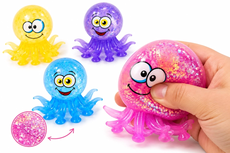 PULPO SQUISHY BRILLANTE ANTIESTRE S NIÑOS Y ADULTOS - 2