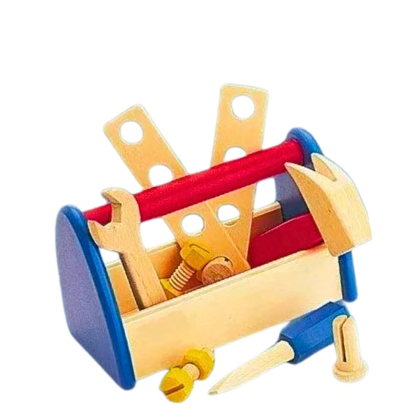 JUEGO DIDACTICO CAJA DE HERRAMIENTAS DE MADERA NIÑOS NIÑAS COLOR - 4