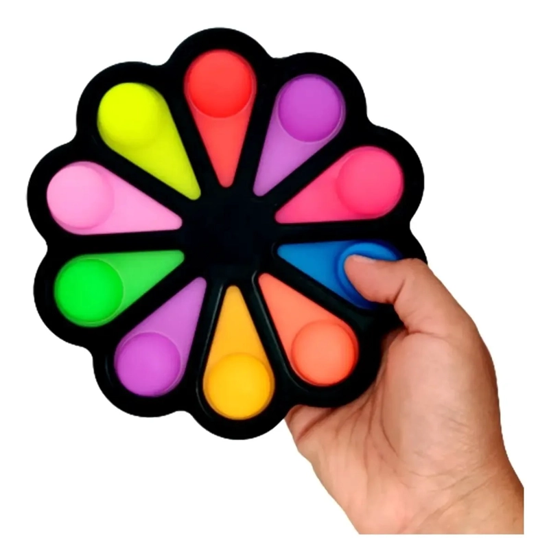 SPINNER JUGUETE SENSORIAL GIRATORIO FLOR ANTIESTRES MULTICOLOR - 1