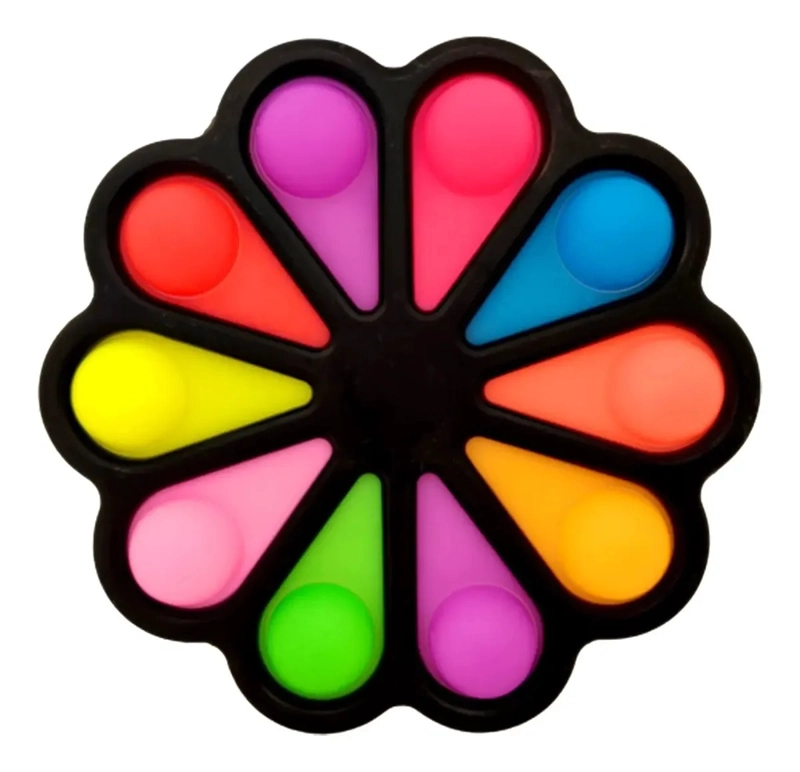 SPINNER JUGUETE SENSORIAL GIRATORIO FLOR ANTIESTRES MULTICOLOR - 2