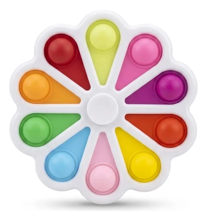 SPINNER JUGUETE SENSORIAL GIRATORIO FLOR ANTIESTRES MULTICOLOR - 5