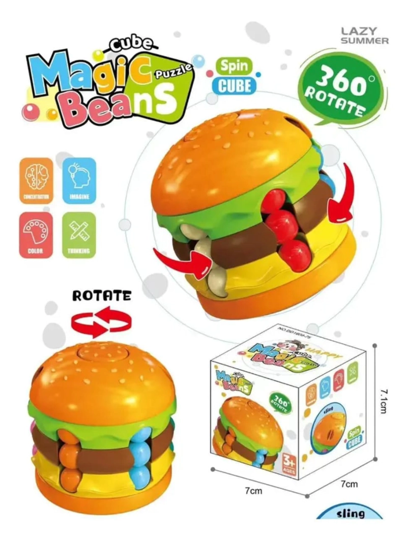 HAMBURGUESA SENSORIAL ANTIESTRES GIRATORIA SPINNER - 2