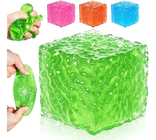 SQUISHY DE SILICONA FORMA DE CUBO DE GELATINA HIELO - 2