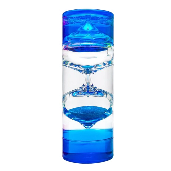 RELOJ DE ARENA Y AGUA MOVIMIENTO LIQUIDO 3D GIRATORIO BRILLANTE - 1